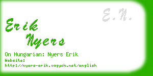 erik nyers business card